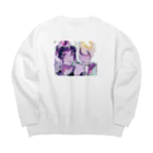 ニジマスのなかよしちゃん Big Crew Neck Sweatshirt