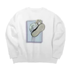 ぽちのやの足蹴 Big Crew Neck Sweatshirt