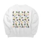 まめるりはことりのたっぷりウロコインコちゃん【まめるりはことり】 Big Crew Neck Sweatshirt