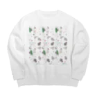 まめるりはことりのたっぷり文鳥ちゃん【まめるりはことり】 Big Crew Neck Sweatshirt