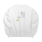 Dearのてこでも動かないバナナ Big Crew Neck Sweatshirt