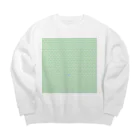 ヨープキャンが気になったの魚玉模様 グリーン Big Crew Neck Sweatshirt