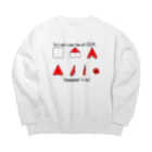 Coi_Galleryの最後で諦める折り紙 Big Crew Neck Sweatshirt