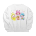 ぽたまろのキュンです♡ Big Crew Neck Sweatshirt