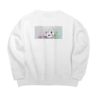 ゆったり　のんびり　ありがとうのハピ Big Crew Neck Sweatshirt