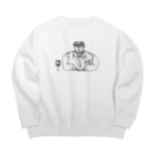 ゆーづき_Morobonberryのやすひろーらんど Big Crew Neck Sweatshirt