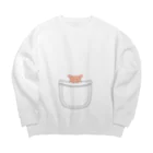 ちびの箱@ちびのめんだこぽけっと(しんぷる) Big Crew Neck Sweatshirt