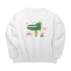 SKULL-2のしましま半魚人 Big Crew Neck Sweatshirt