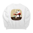 キッチュのパンダコーヒー Big Crew Neck Sweatshirt