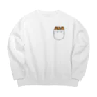 けわいのポケたぬ Big Crew Neck Sweatshirt