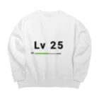 歯車デザインのレベル25 Big Crew Neck Sweatshirt