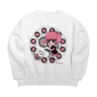 イラスト MONYAAT の働くにゃー Big Crew Neck Sweatshirt