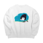 rakkosoda / コマイのペンギンの水槽 Big Crew Neck Sweatshirt