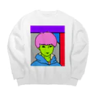 komgikogikoの笑う女 Big Crew Neck Sweatshirt