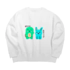 USAGI channelのはなライオン姉妹、兄弟の友達  Big Crew Neck Sweatshirt