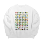 Cody the LovebirdのChubby Bird 鳥さん大集合 Big Crew Neck Sweatshirt