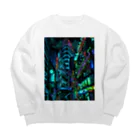 aero_acidのcyberpunk  tokyo Big Crew Neck Sweatshirt