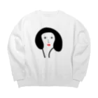 usa100の白塗り淑女 Big Crew Neck Sweatshirt