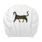 segasworksのきじしろねこ Big Crew Neck Sweatshirt