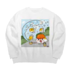 よいこのきんぎょの打ち水 Big Crew Neck Sweatshirt