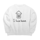 シンプル屋さんのI love home． Big Crew Neck Sweatshirt