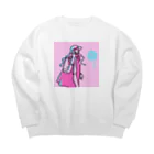 タビビトのていくあぴくちゃ Big Crew Neck Sweatshirt