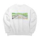 のんつ屋のおうちに帰ろう Big Crew Neck Sweatshirt