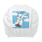 たま屋のぶらんこ  ウサたん Big Crew Neck Sweatshirt