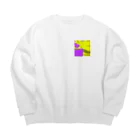 茄子の「hey」 Big Crew Neck Sweatshirt