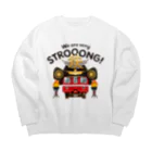 Train Kids! SOUVENIR SHOPの赤い電車 「 武士 ( もののふ ) 」 Big Crew Neck Sweatshirt