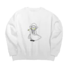 tanakasakiの女の子と白鳥 Big Crew Neck Sweatshirt