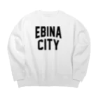 JIMOTOE Wear Local Japanの海老名市 EBINA CITY ロゴブラック Big Crew Neck Sweatshirt