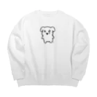 にくまん子のなんで泣いてんのよよT（黒線） Big Crew Neck Sweatshirt