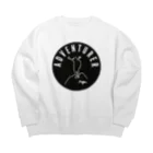 ちゃんまゆの誰もが冒険家グッズ（黒丸ver) Big Crew Neck Sweatshirt