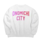 JIMOTOE Wear Local Japanの尾道市 ONOMICHI CITY ロゴピンク Big Crew Neck Sweatshirt