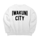 JIMOTOE Wear Local Japanの岩国市 IWAKUNI CITY　ロゴブラック Big Crew Neck Sweatshirt