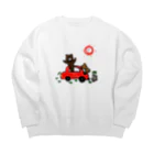 &POEMのクマ、運転始めました Big Crew Neck Sweatshirt