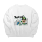 ganja manのすいだおれ Big Crew Neck Sweatshirt