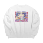 くまちくまお屋さんの「こわして」イラストグッズ Big Crew Neck Sweatshirt