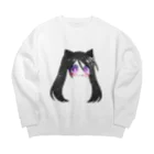 𝐊𝐀𝐍𝐎のツインテールしか勝たん Big Crew Neck Sweatshirt