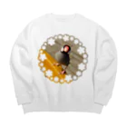 推しのある人生をの文鳥のはるさめちゃん Big Crew Neck Sweatshirt