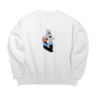 けんさぶろうのグッズショップの手作りバイクの旅ビックスウェット Big Crew Neck Sweatshirt