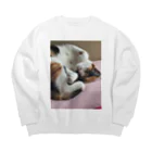 モモさんショップの愛猫モモ Big Crew Neck Sweatshirt