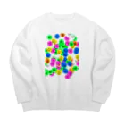 癒しショップのニコちゃん Big Crew Neck Sweatshirt