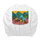 よもぎたけのこのキャンプ　秋 Big Crew Neck Sweatshirt