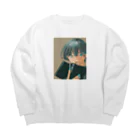 えいこたろうの発光つよつよガール Big Crew Neck Sweatshirt