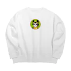 豹の花魁パンダ Big Crew Neck Sweatshirt