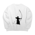 Lily bird（リリーバード）の弓道シルエット（男性）「正射必中」 Big Crew Neck Sweatshirt