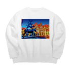 GALLERY misutawoのドイツ マルクト広場のブレーメン音楽隊 Big Crew Neck Sweatshirt