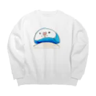 ToridoriNakachiの手乗りもちどりモッチモチ Big Crew Neck Sweatshirt